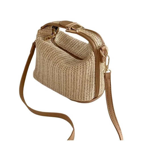 Nwt raffia woven bucket bag - nwt,