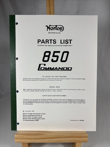 Norton 850 commando oem parts - norton,