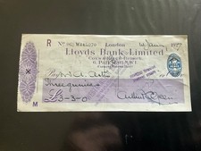 Lloyds Bank Limited Cheque £3-3-0 14/1/1927
