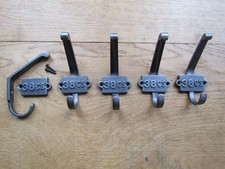 Cast iron Rustic industrial coat hooks vintage old English Victorian retro pegs