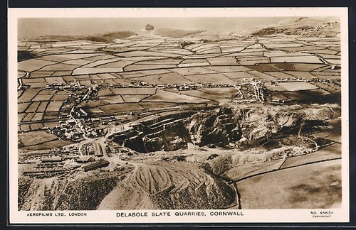 Postcard delabole slate - postcard, delabole,