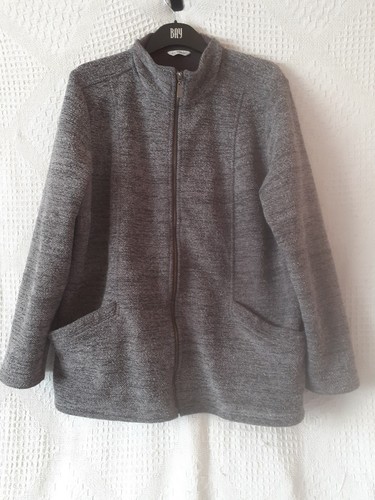 Ladies grey mottled full - grey, zip