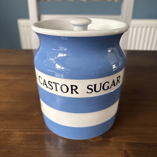 Green cornishware castor - t,