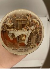 Gilded Staffordshire Sandland Ware Lidded Marmalade Jar vintage