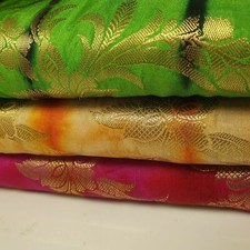 Floral Silk Brocade Material