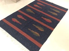 Ethnic Navy Blue Red Handmade