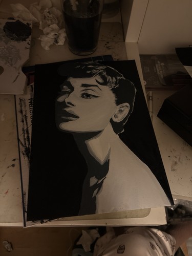 Audrey hepburn painting - audrey,