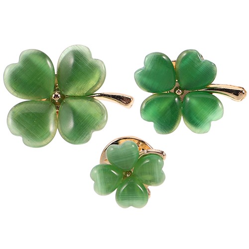 Green alloy leaf brooch pin - brooch,