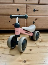 Bammax Baby Balance Bike 4 Wheels Toddler First Bike Infant Riding Toys Pink