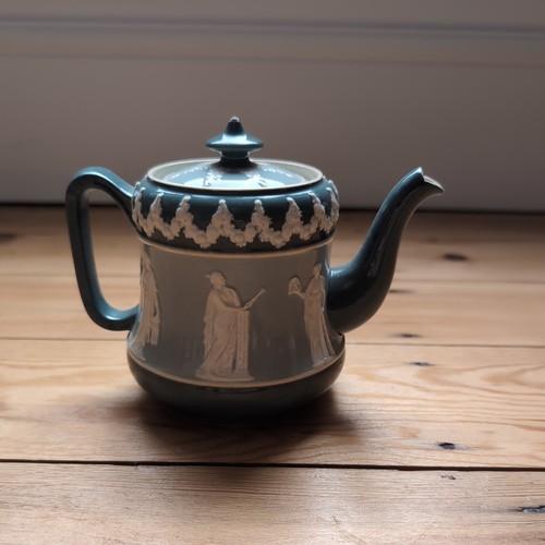 Carlton ware blue tea pot - carlton, r