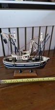 wooden fishing boat model