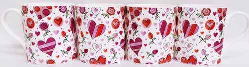 Chic hearts mugs set - mugs,