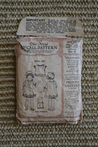 Vintage 1920s mccall doll - vintage,