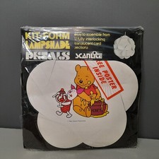 Vintage Disney Collectable Winnie the Pooh Lampshade & Large Poster Rare 