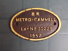 BR Mk1 Coach Plate Met Camm Worksplate Carriage Builders 30228 1957