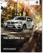 BMW X3 F25 2014-2016 UK Market Sales Brochure 18d 20d 30d 35d SE xLine M Sport