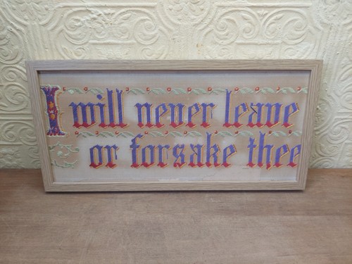 Vintage framed needlepoint - framed,