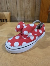 Womens DISNEY x VANS Authentic Gore Minnie Mouse Bow Red Polka Dot Shoes - UK 7