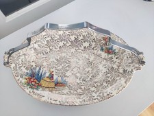 Vintage Empire Shelton Ivory England Crinoline Lady cake plate