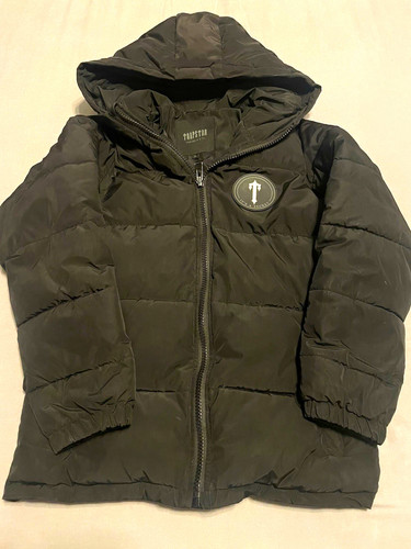 Trapstar black hooded nylon - black,