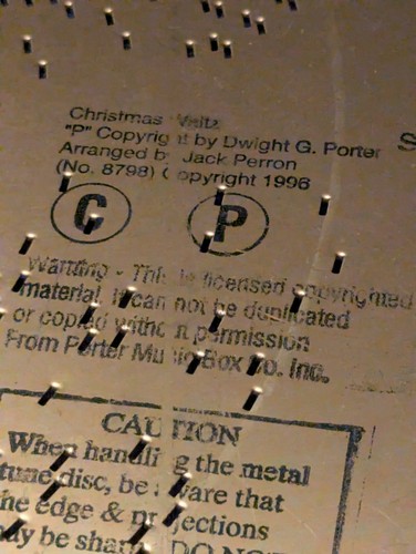 Porter music box metal - porter,