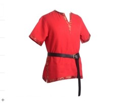 Medieval Renaissance Tunic Top Shirt Viking Norseman Saxon Cosplay Costume 2xl