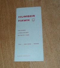 Humber Hawk Price & Specification Guide 1960 - Saloon Estate Limousine