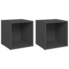 2x TV Cabinets Grey Engineered