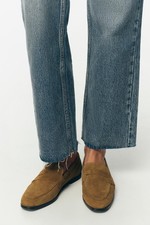 Zara Flat Split Suede Loafers
