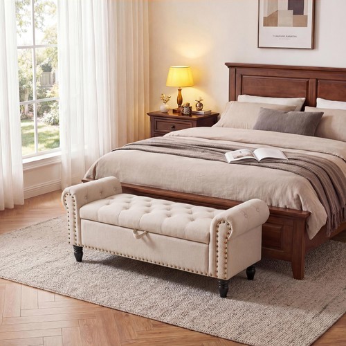Ottoman storage bench - storage, box