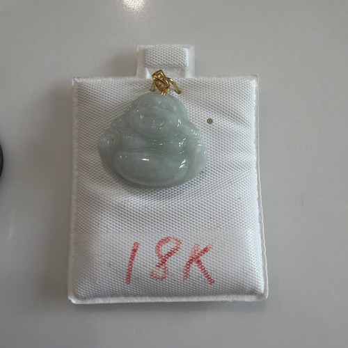 Light green laughing buddha - light,