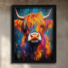 Colourful highland cow - highland,