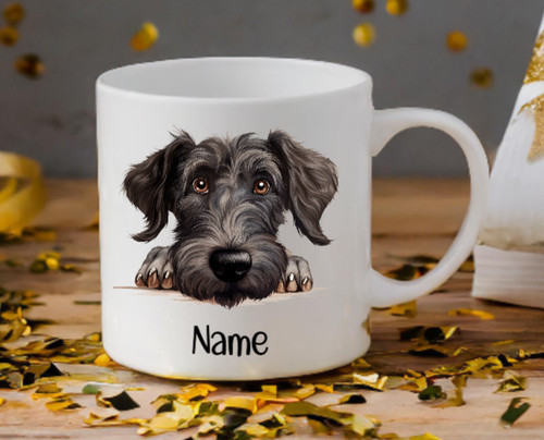 Scottish deerhound peeping dog - deerhound,