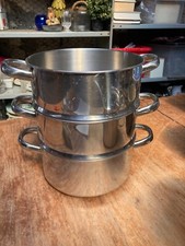 Judge Stainless Steel Saucepan Stock Pan with 2 Steamers NO LID 22 cm diameter