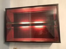 Beaver and Tapley Glass Drinks/Display Cabinet UDGL with lights - Burgundy Oak
