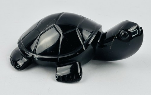 Vintage hand carved black - black, onyx
