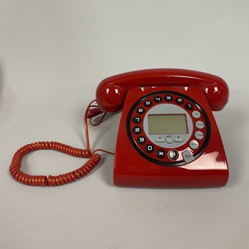 Red retro style rotary - red,