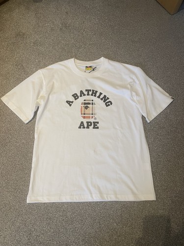 Bape white shirt size l - t-shirt,