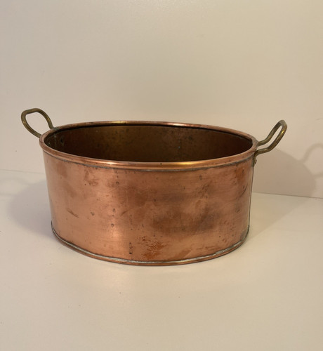 Vintage copper oval - oval, pan