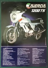 LAVERDA 1200 TS & 1000 JOTA Motorcycle Sales Leaflet 1980s Italian/English Text