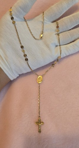 14k yellow gold rosary - 14k,