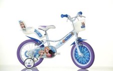 Dino Snow Queen Kids Bike 16" Wheel Cycling Bicycle Single Speed White Blue