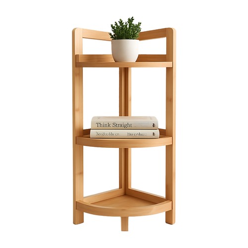 Bamboo corner shelf - bamboo, shelf,