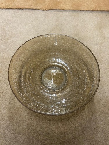 Clear crackle glass bowl - clear, crackle‑glass