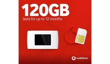 VODAFONE Mobile WiFi MiFi - Pay As You Go Mobile Broadband HOTSPOT - With 120GB