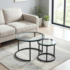 Round Nesting Coffee Table Set
