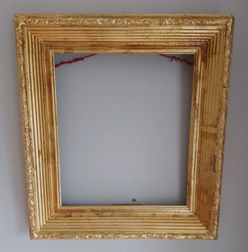 Antique gilded wooden picture - wooden,