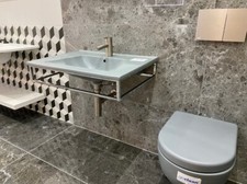 EX DISPLAY - Flaminia 70cm Bloom basin, frame & WC -  Lava Grey