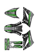 2010-2025 KLX 110 TIGRE Black Senge Graphics Kit Compatible with Kawasaki
