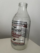 Dale Farm MILK BOTTLE VINTAGE ADVERTISING DRINKING CHOCOLATE CADBURYS